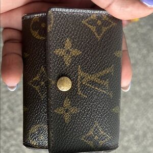 Louis Vuitton Brown and Gold Monogram Key Pouch